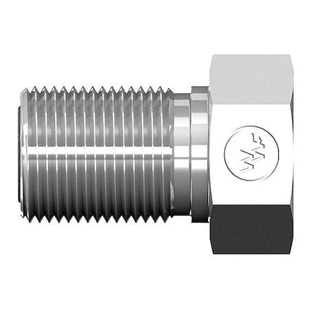 World Wide Fittings Male Flat Face O-Ring Bulkhead to Braze-On Bore Straight - Metric Hex 4324X06X06MH